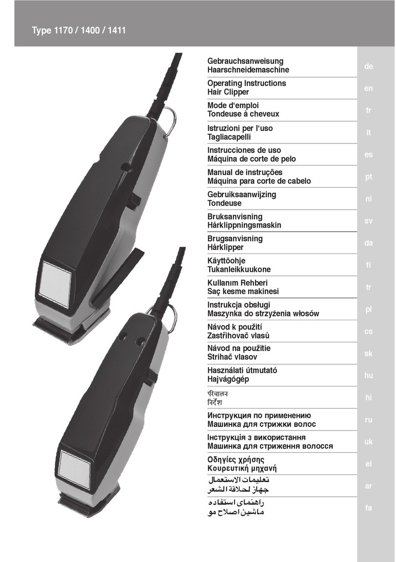 Wahl 1170 operating instructions