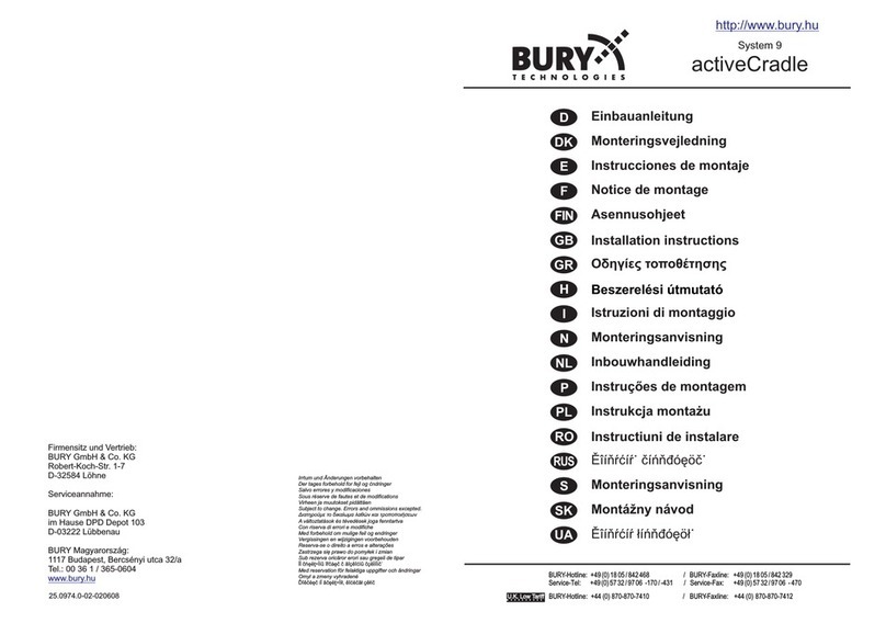 BURY activeCradle User manual