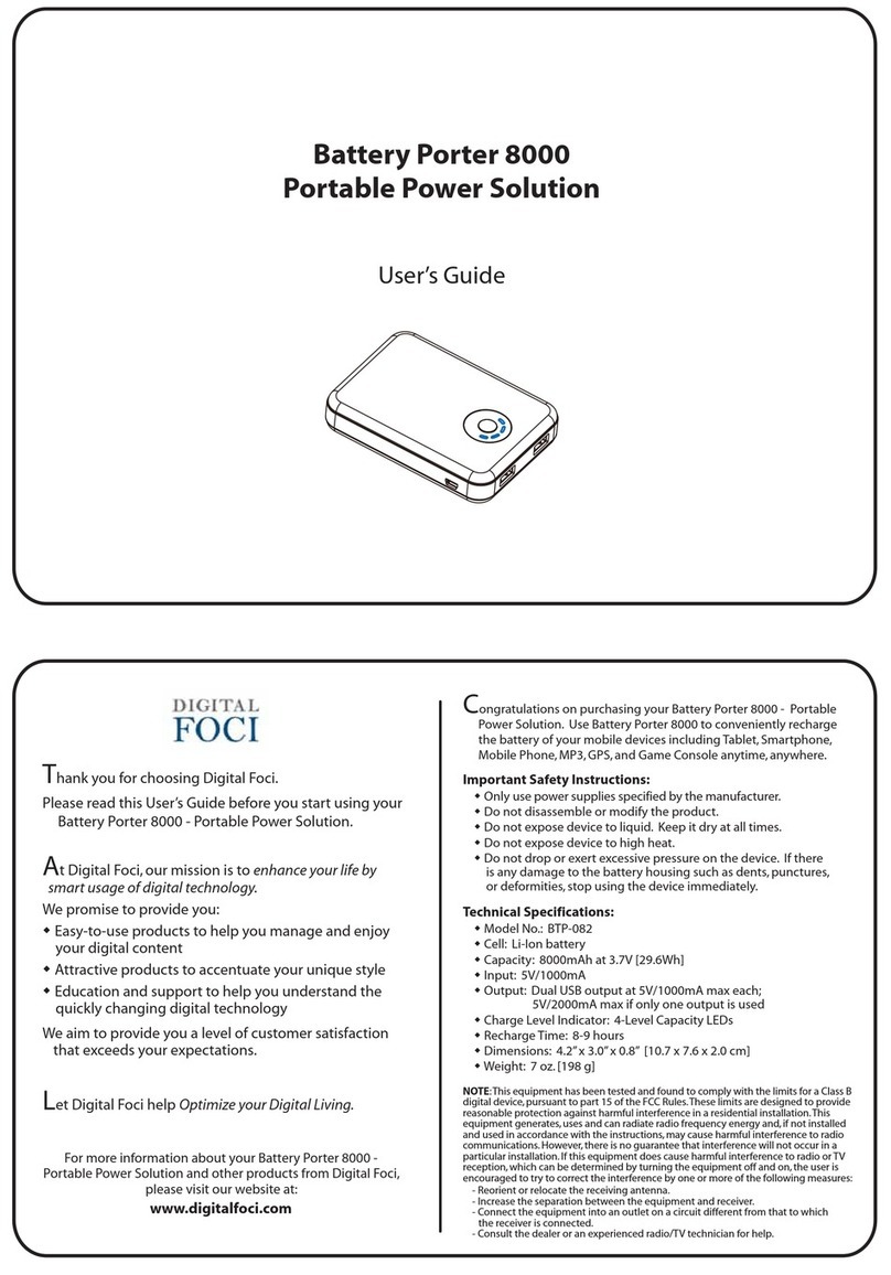 Digital Foci Battery Porter 8000 user guide