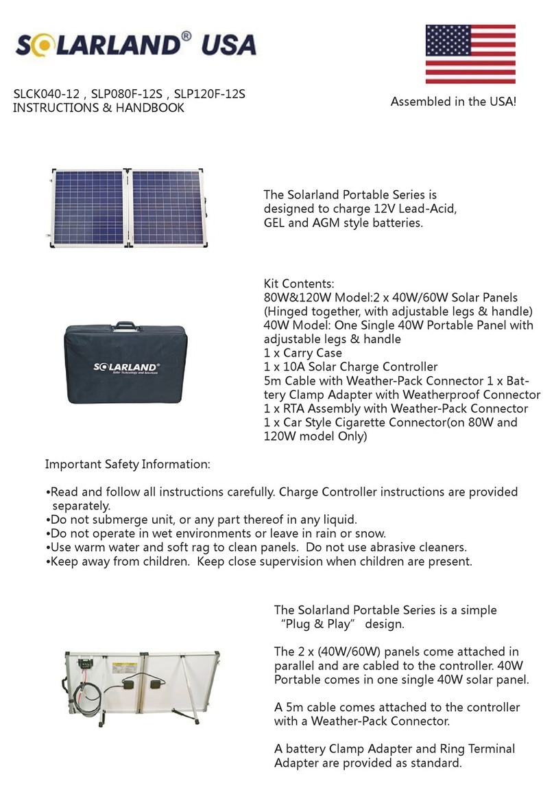 Solarland Portable Series Instruction handbook