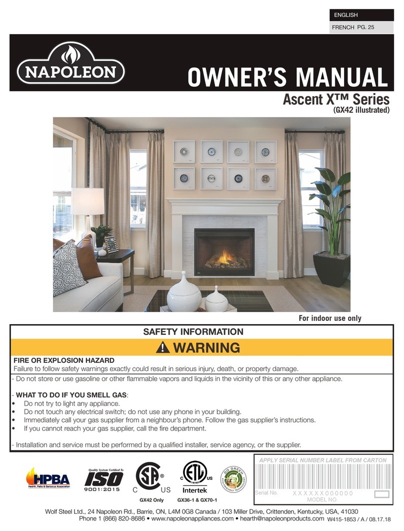 Napoleon Ascent X Series User manual
