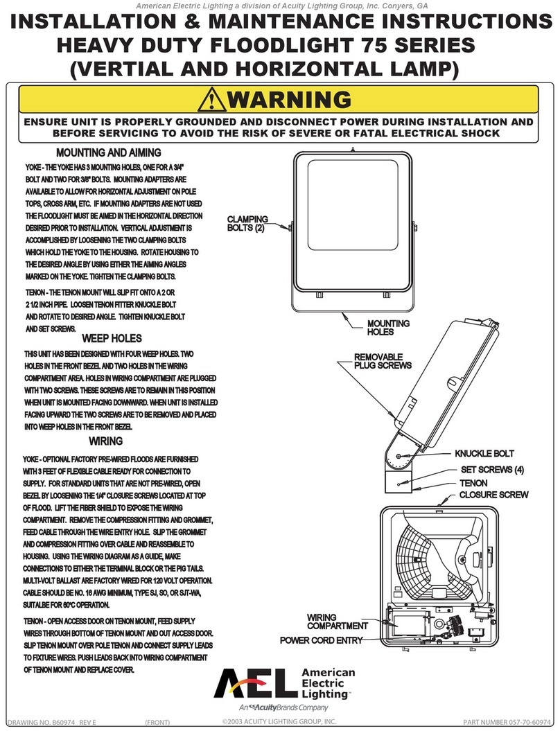 AEL 75 SERIES Installation & maintenance instructions