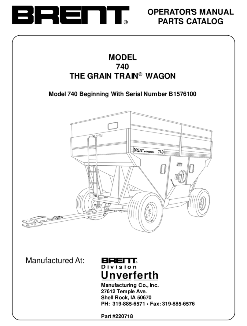 brent THE GRAIN TRAIN 740 Operator's Manual/Parts Catalog
