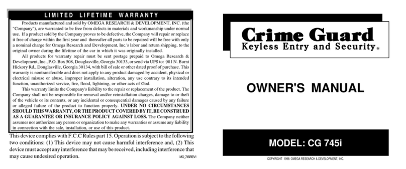 Crime Guard CG 745i owner's manual