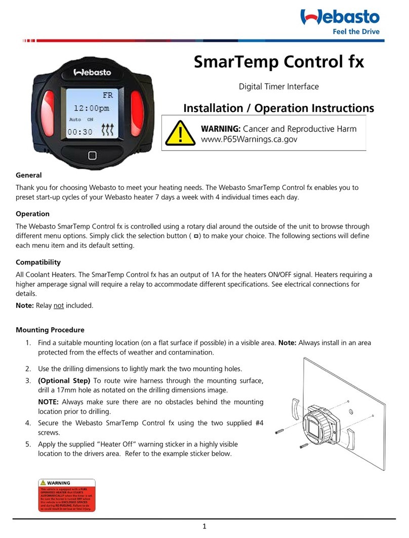 Webasto SmarTemp Control fx User manual