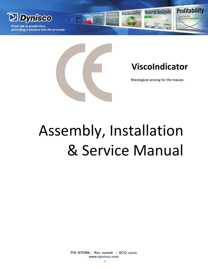 Dynisco ViscoIndicator Installation & service guide
