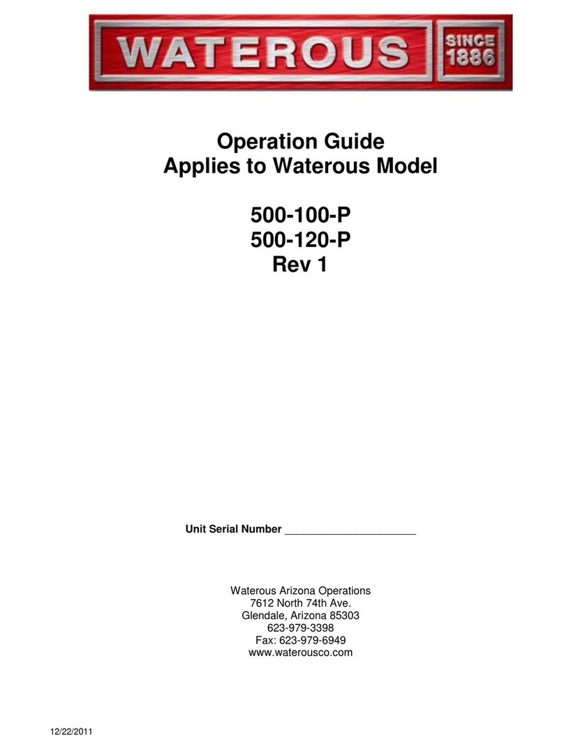 Waterous 500-100-P Operation guide