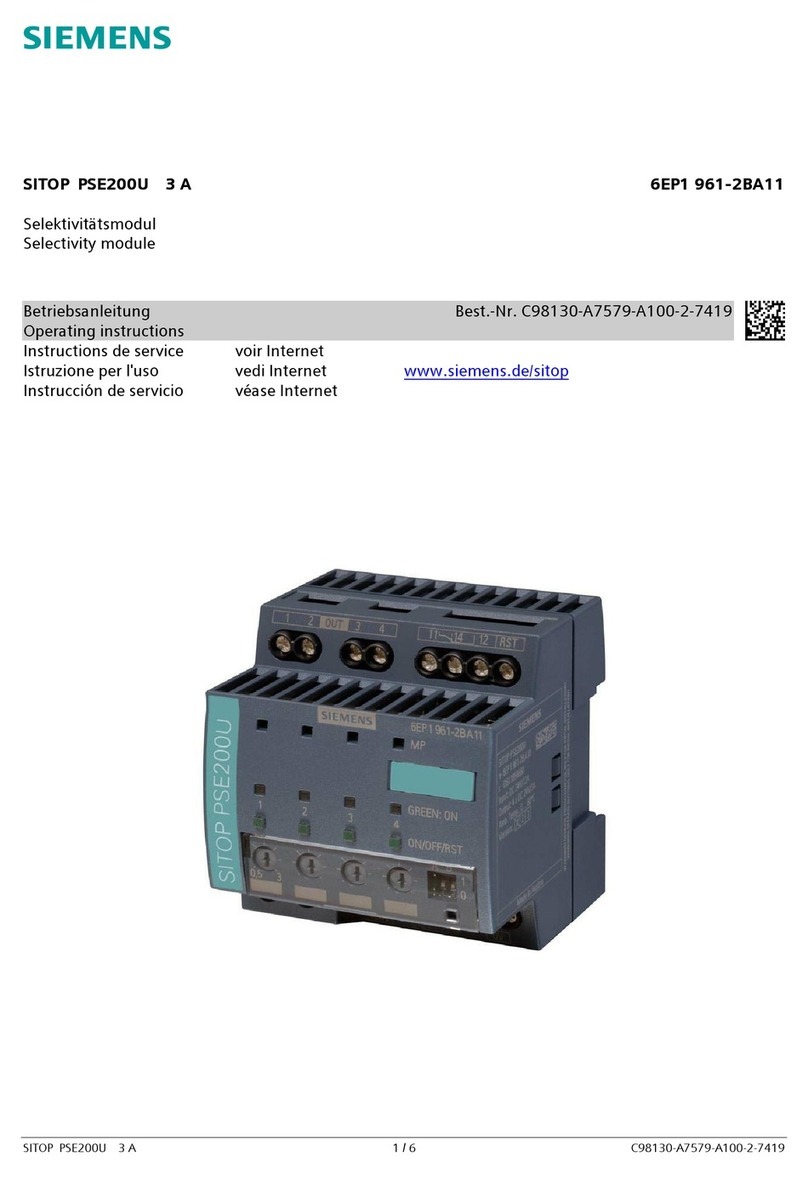 Siemens SITOP PSE200U 3 A User manual Siemens SITOP PSE200U 3 A User manual