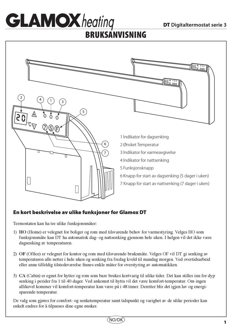 Glamox heating DT series 3 user guide