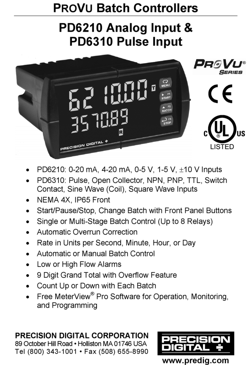 PRECISION DIGITAL PROVU PD6210 instruction manual
