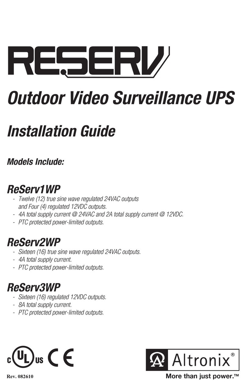 Altronix ReServ1WP User manual
