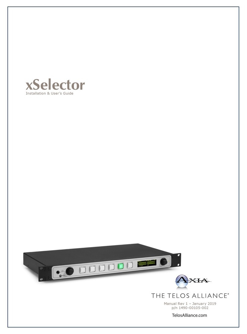 Axia xSelector Installation & user guide