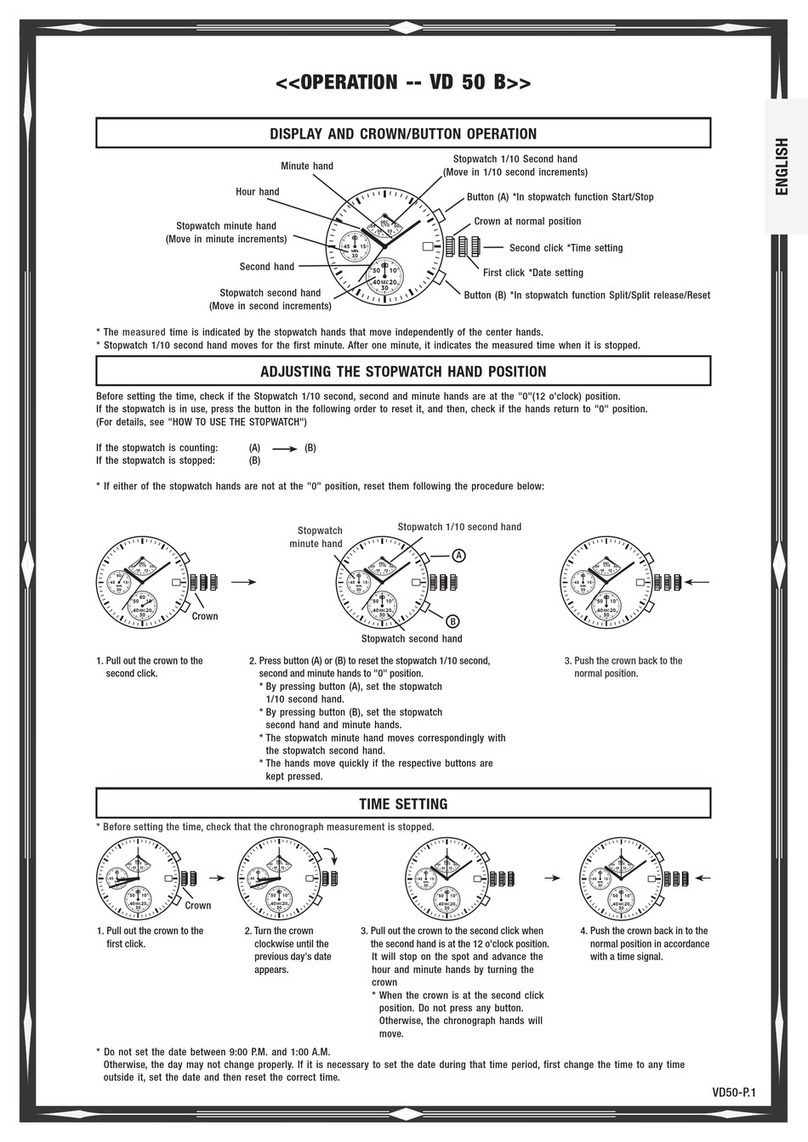 Seiko VD 50 B Operation manual