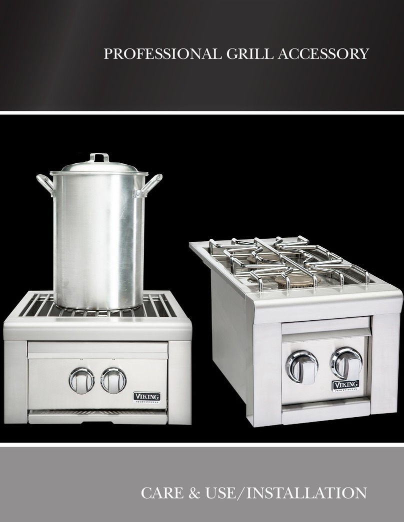 Viking Professional DOUBLE SIDE BURNER Series Care & use/installation Viking Professional DOUBLE SIDE BURNER Series Care & use/installation