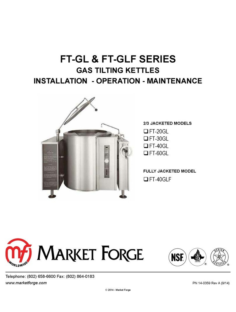 Market Forge Industries FT-GL SERIES Installation operation & maintenance