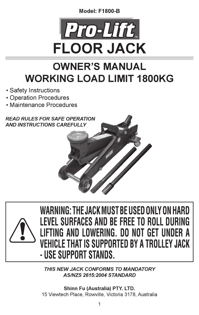 Pro-Lift F1800-B owner's manual