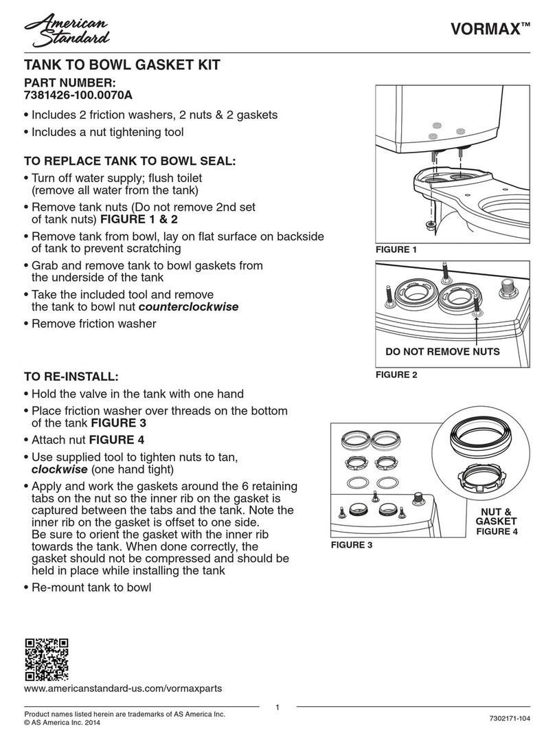 American Standard Vormax 7381426-100.0070A instructions