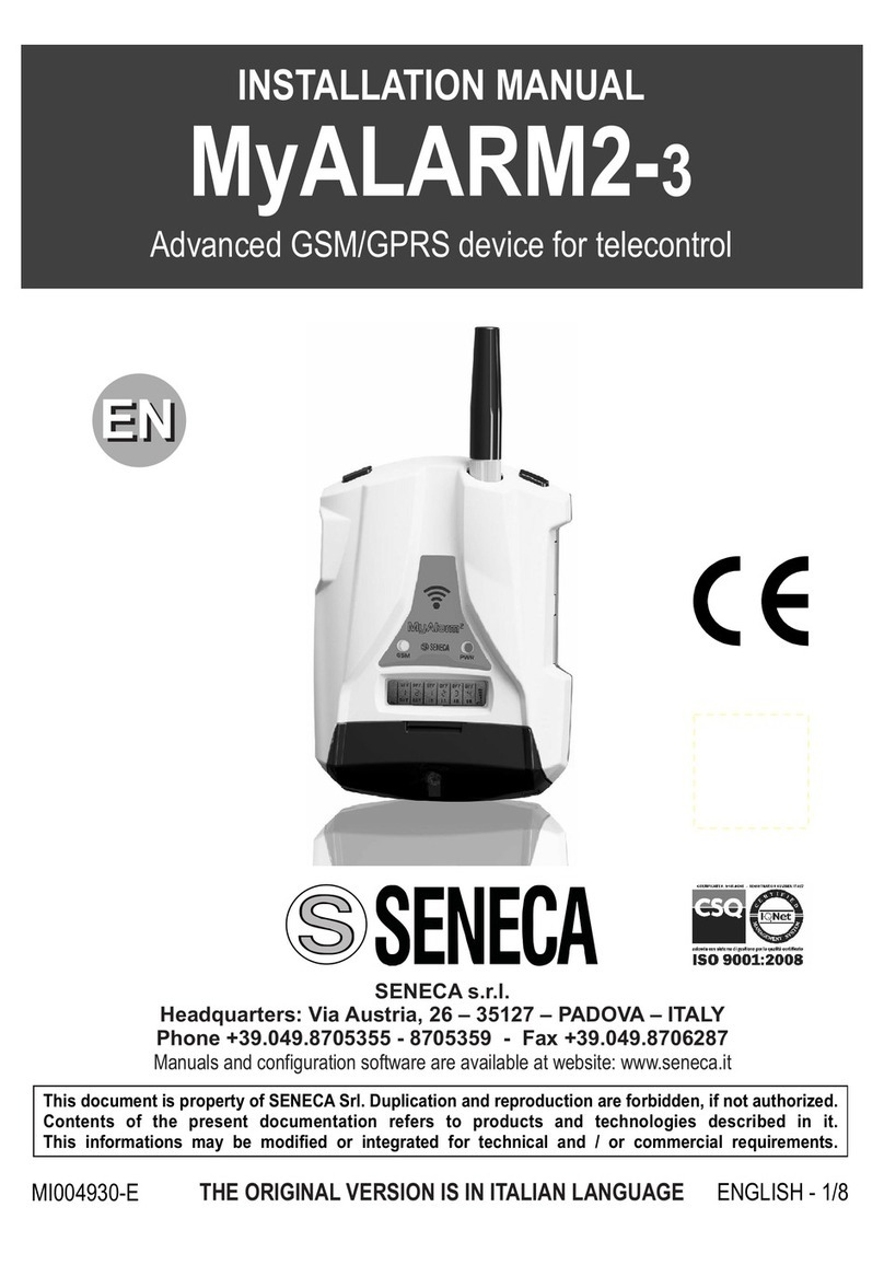 Seneca MyALARM2-3 installation manual
