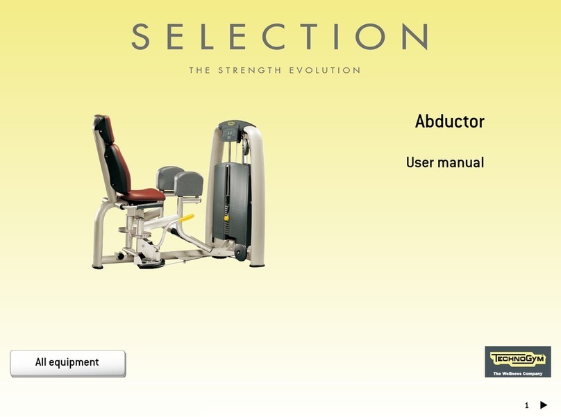 Technogym Selection Abductor User manual Technogym Selection Abductor User manual