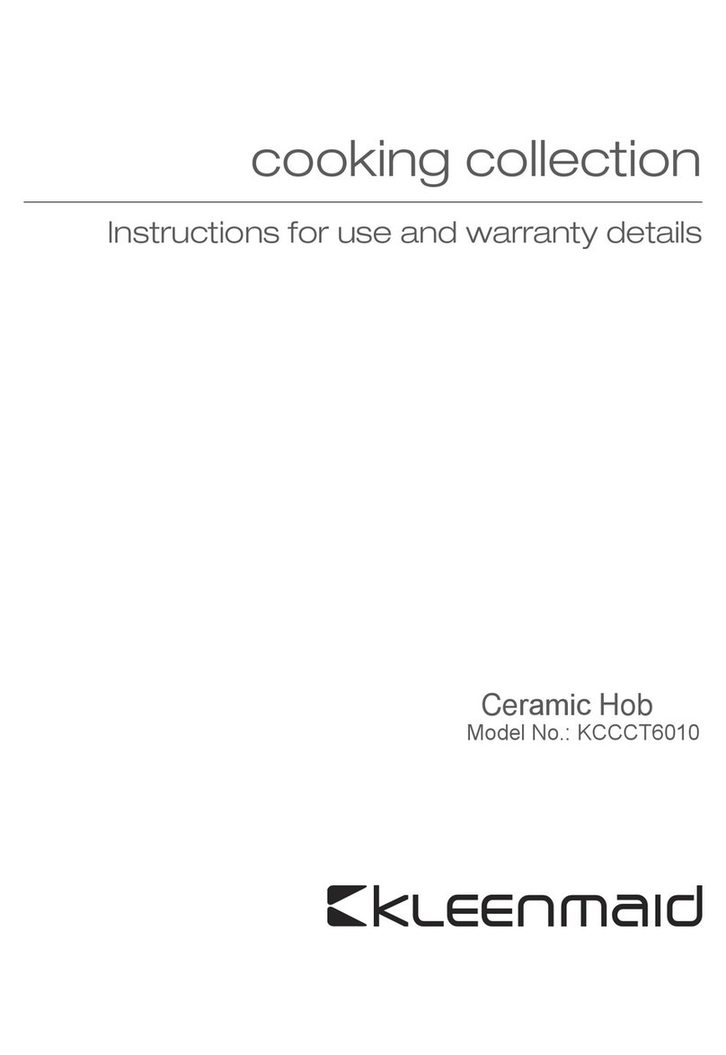 Kleenmaid KCCCT6010 Instructions for use and warranty details