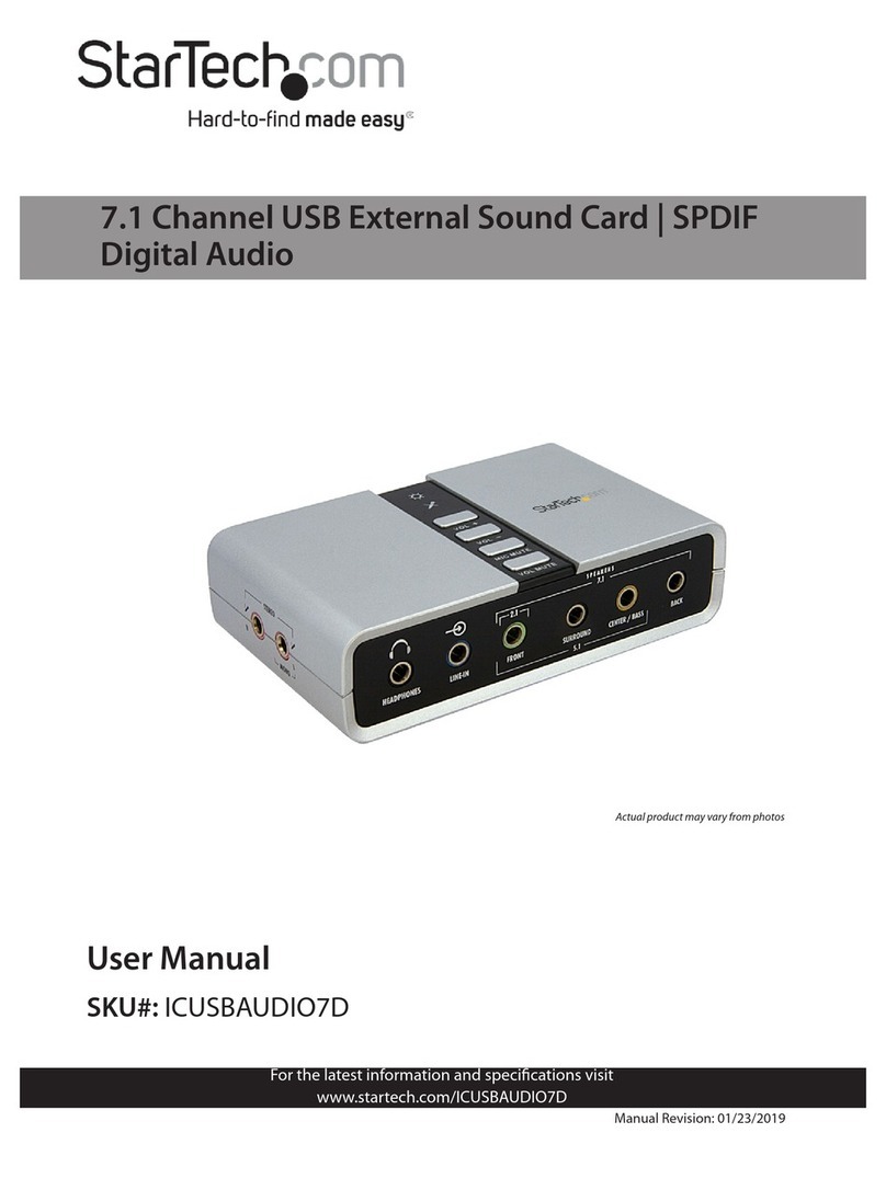 StarTech.com ICUSBAUDIO7D User manual