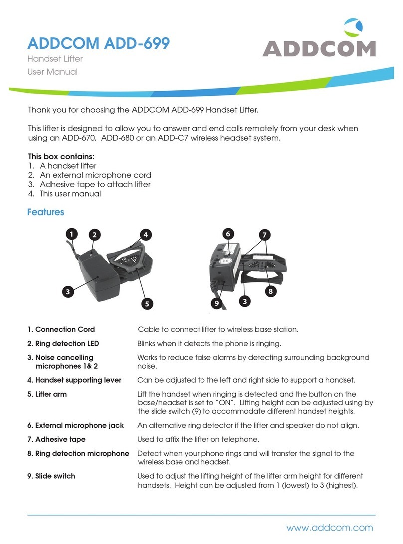 ADDCOM ADD-699 user manual