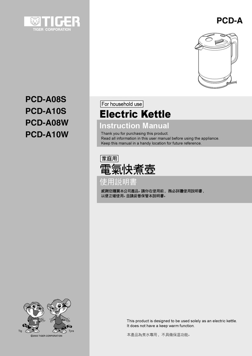 Tiger PCD-A Series instruction manual