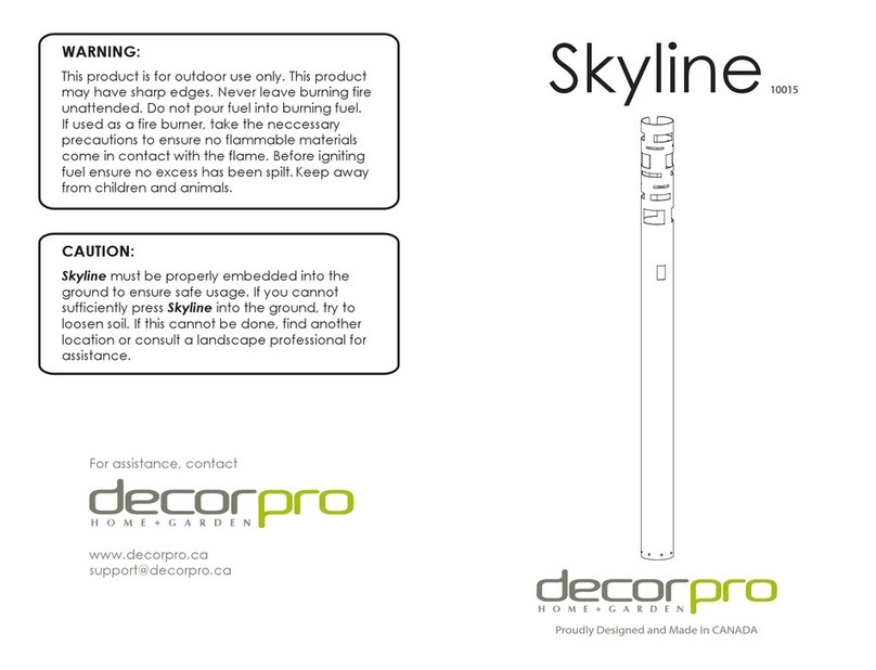 decorpro Skyline 10015 instruction manual decorpro Skyline 10015 instruction manual