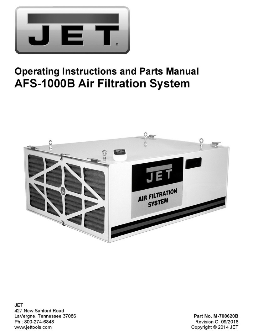 Jet AFS-1000B Operating instructions and parts manual