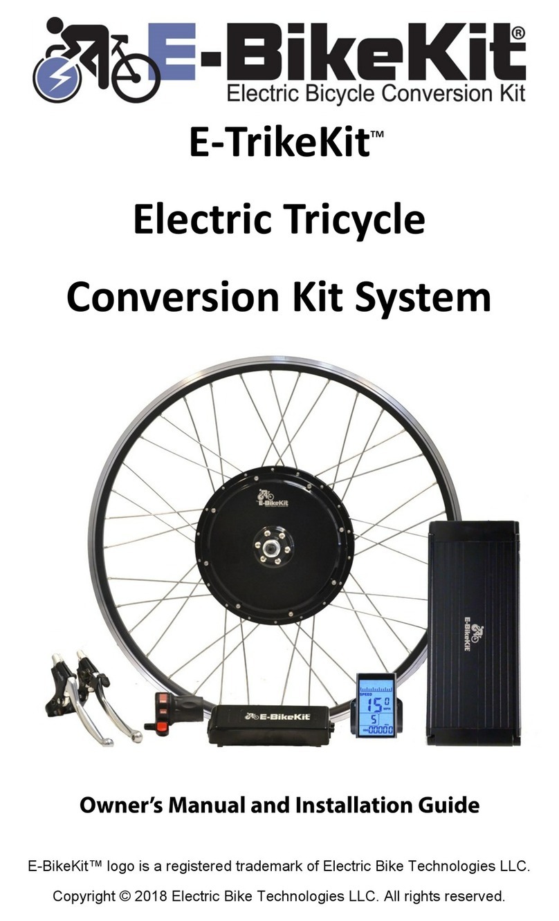 Electric Bike Technologies E-BikeKit E-TrikeKit Owner's manual and installation guide