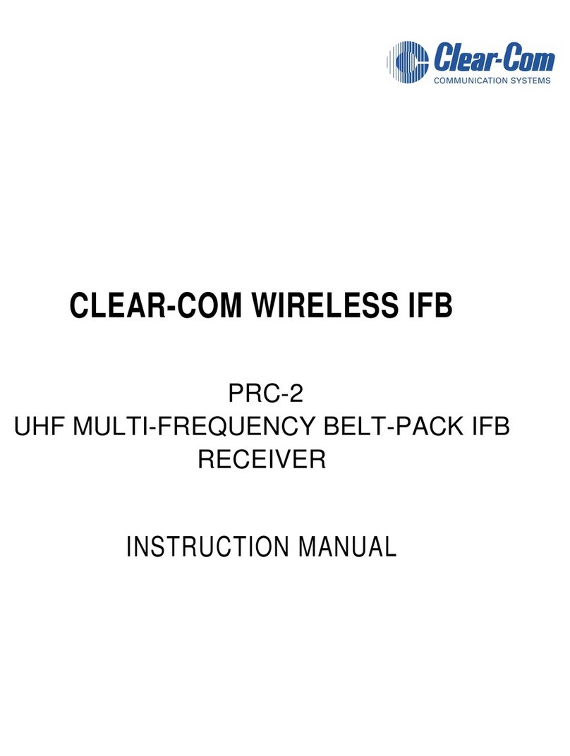 Clear-Com PRC-2 instruction manual Clear-Com PRC-2 instruction manual