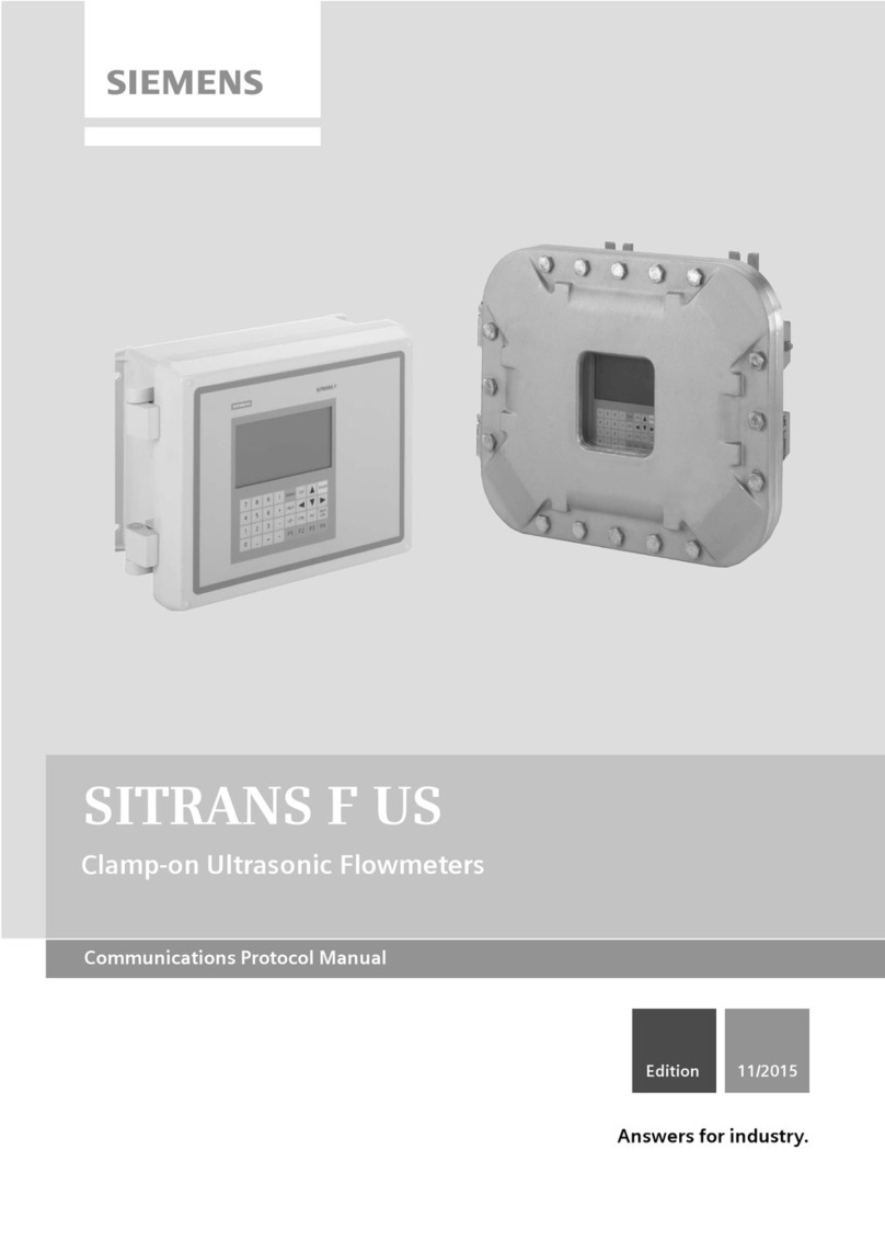 Siemens SITRANS F US Protocol manual