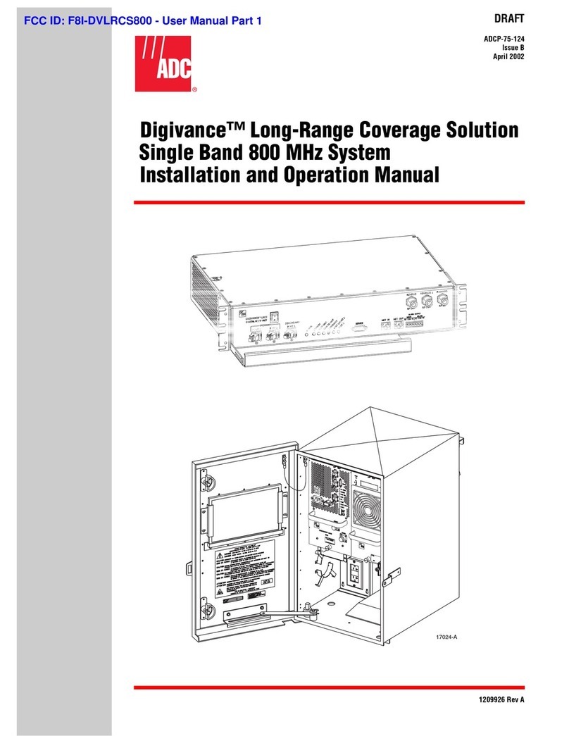 ADC Digivance Installation and operation manual