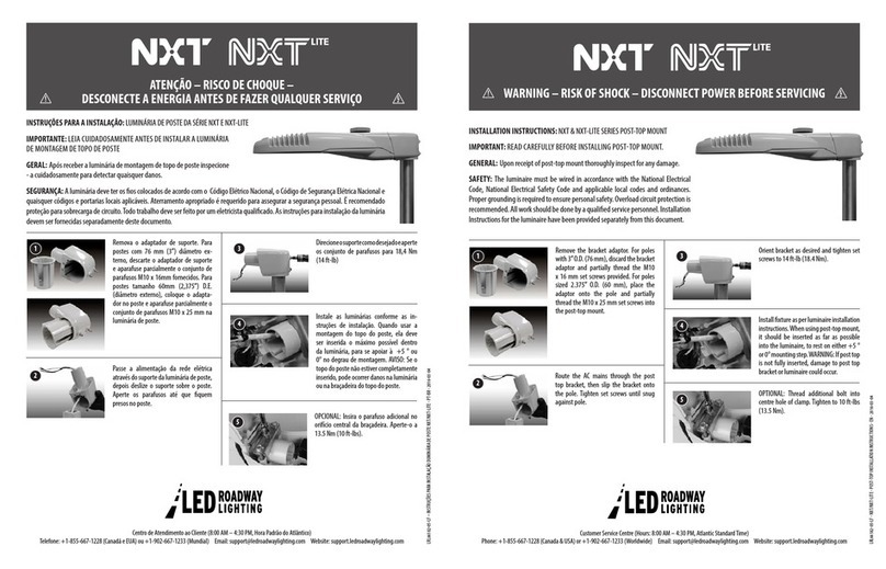 LED Roadway Lighting NXT SERIES Service manual