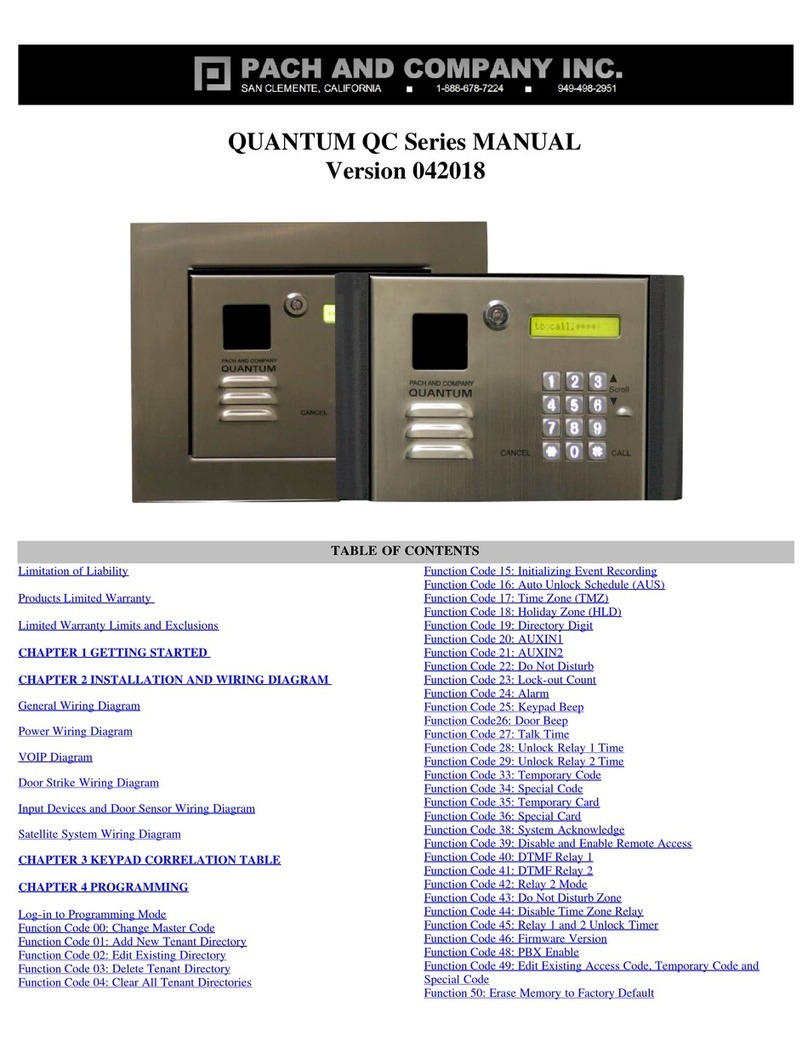 PACH & COMPANY QUANTUM QC Series manual