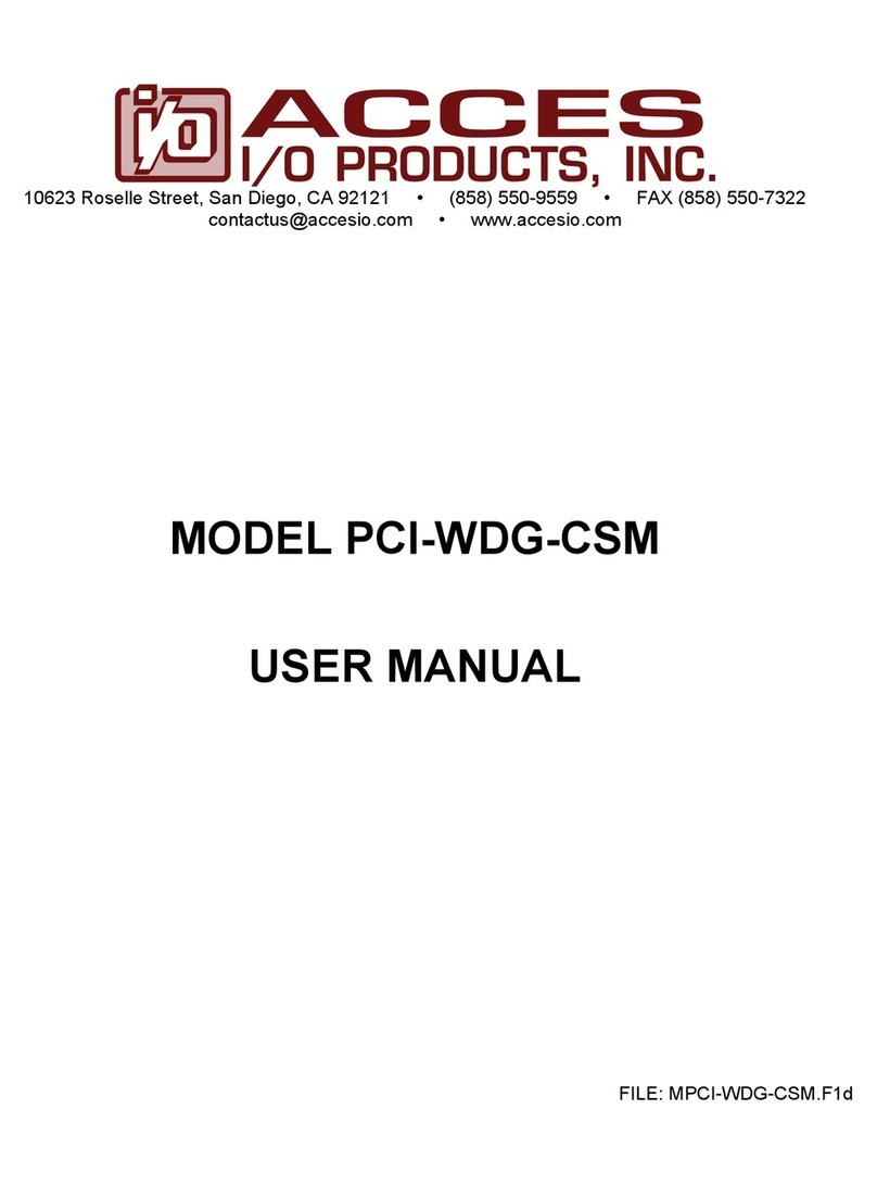 Acces PCI-WDG-CSM user manual