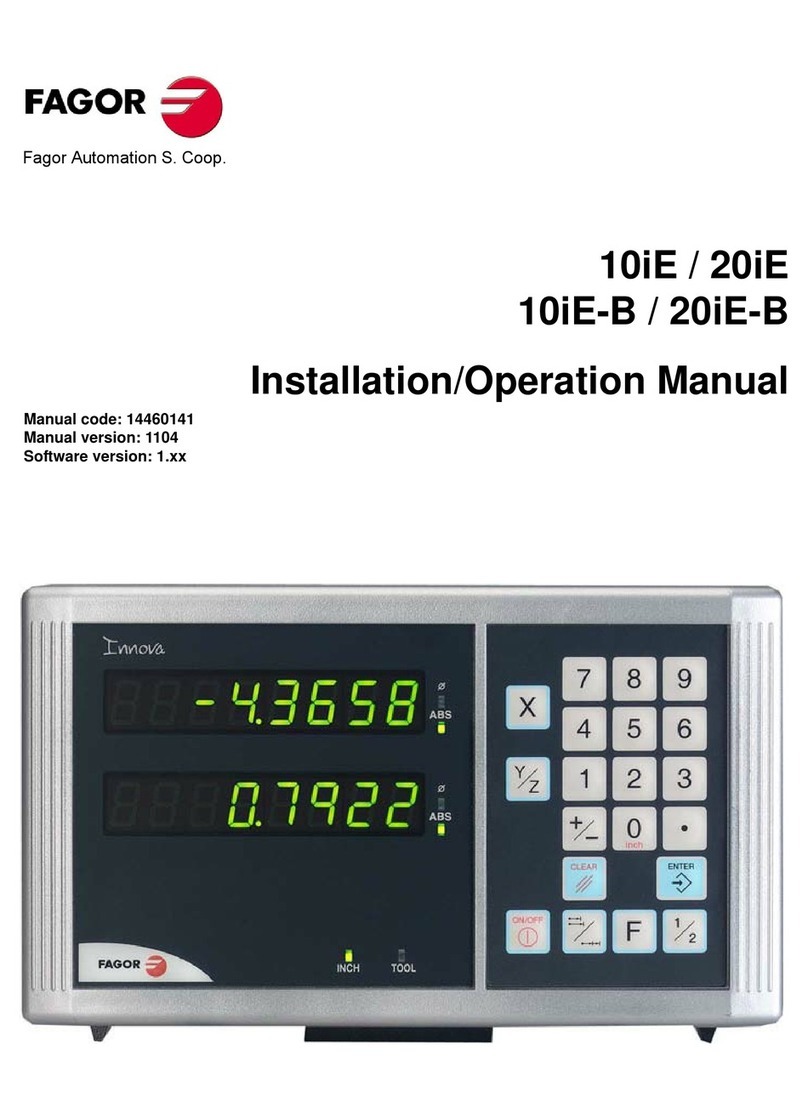 Fagor 10iE Installation & operation manual