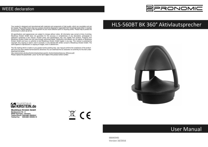 Pronomic HLS-560BT User manual
