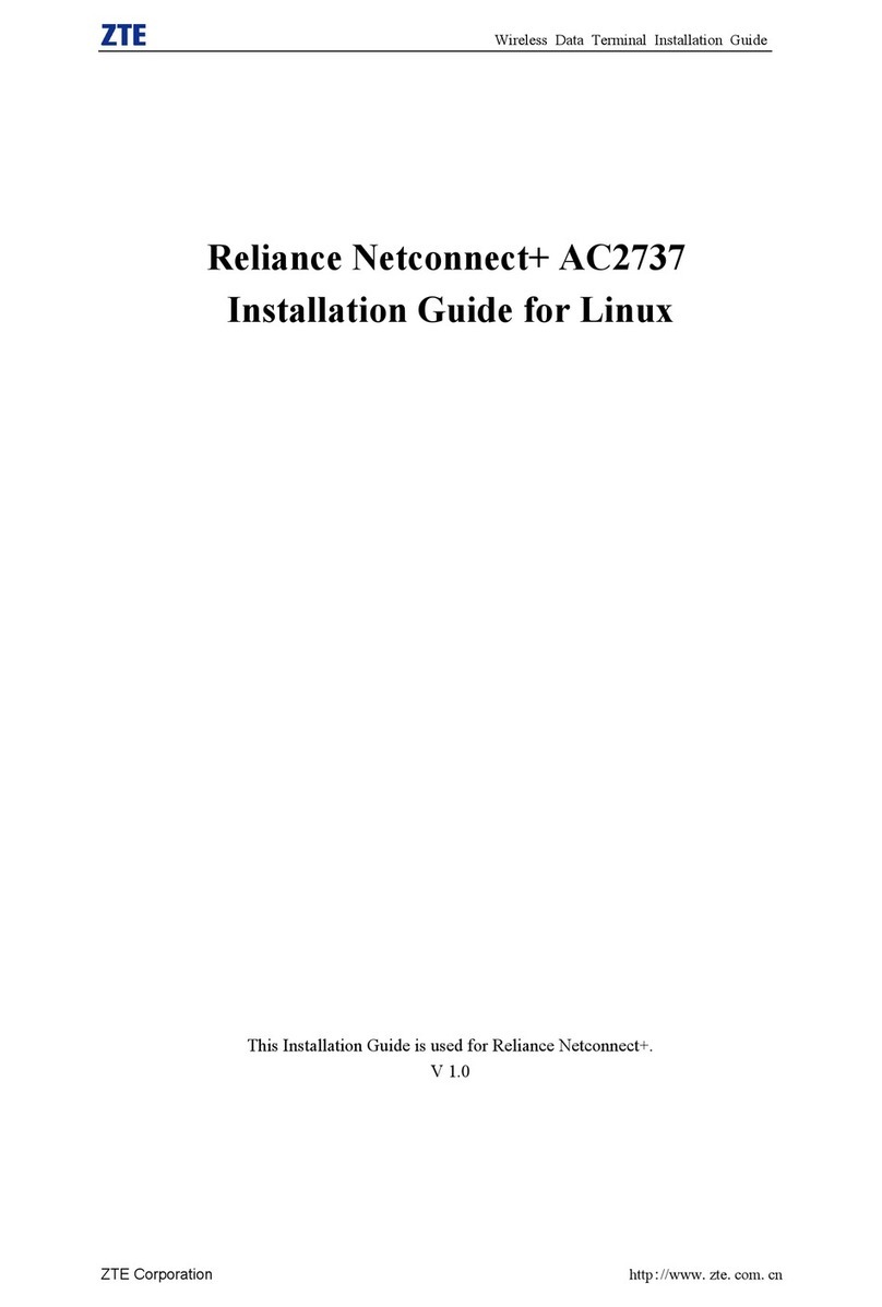 Zte Reliance Net Connect+ AC2737 User manual