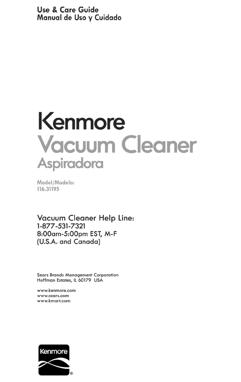 Kenmore Aspiradora 116.31195 User manual