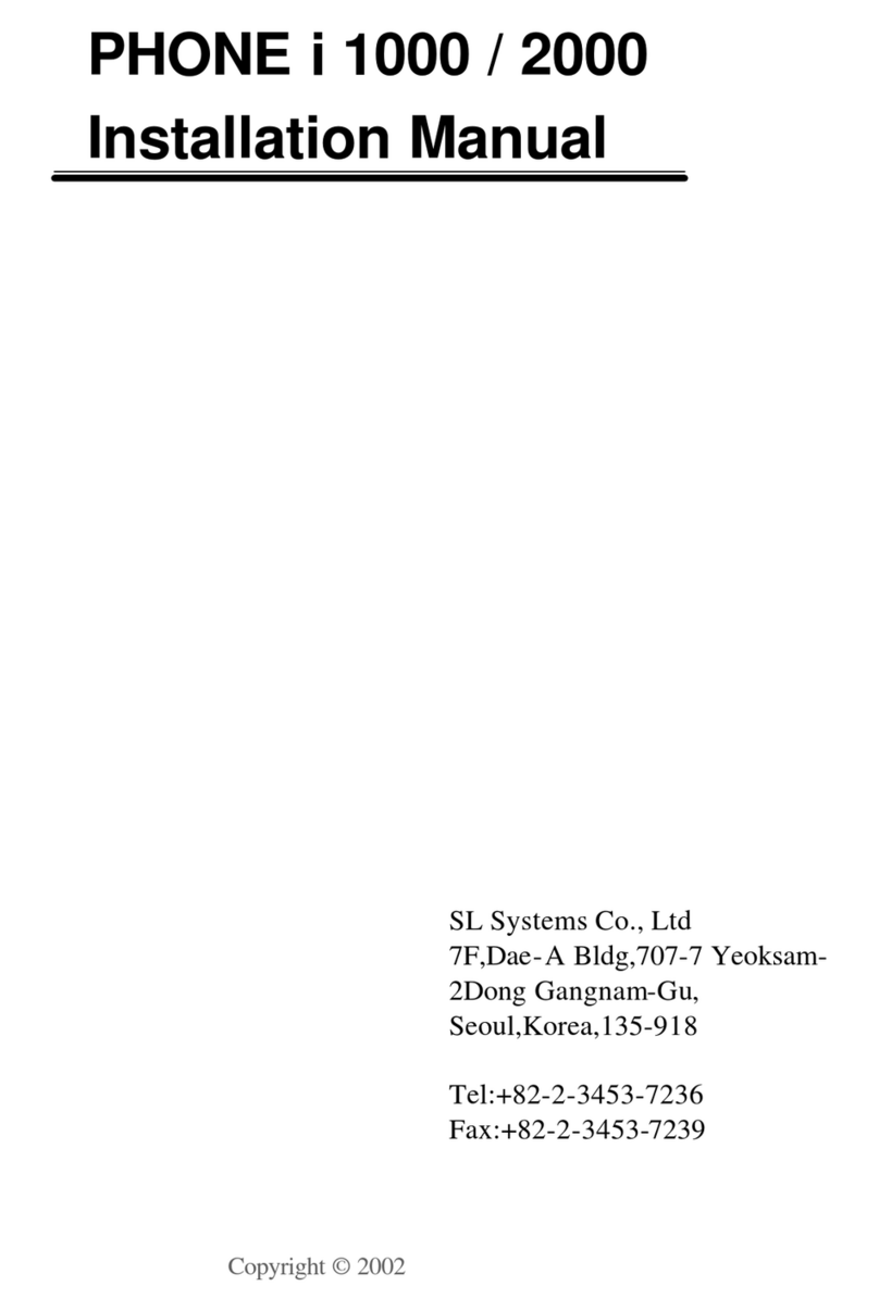 SL System PHONE i 2000 installation manual