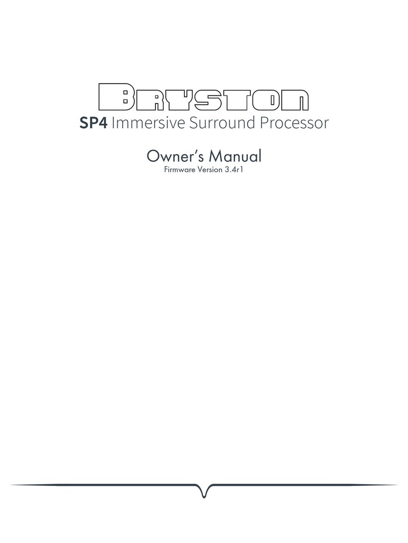 Bryston SP4 owner's manual