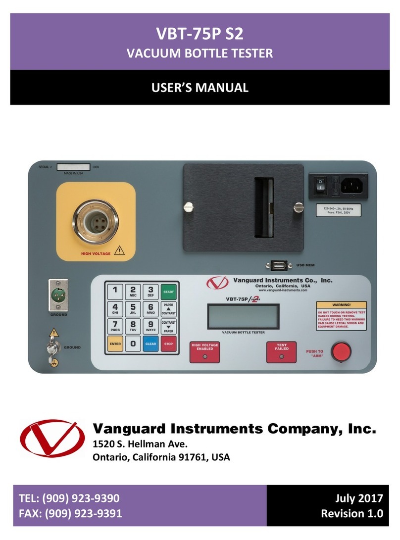Vanguard Instruments VBT-75P S2 User manual