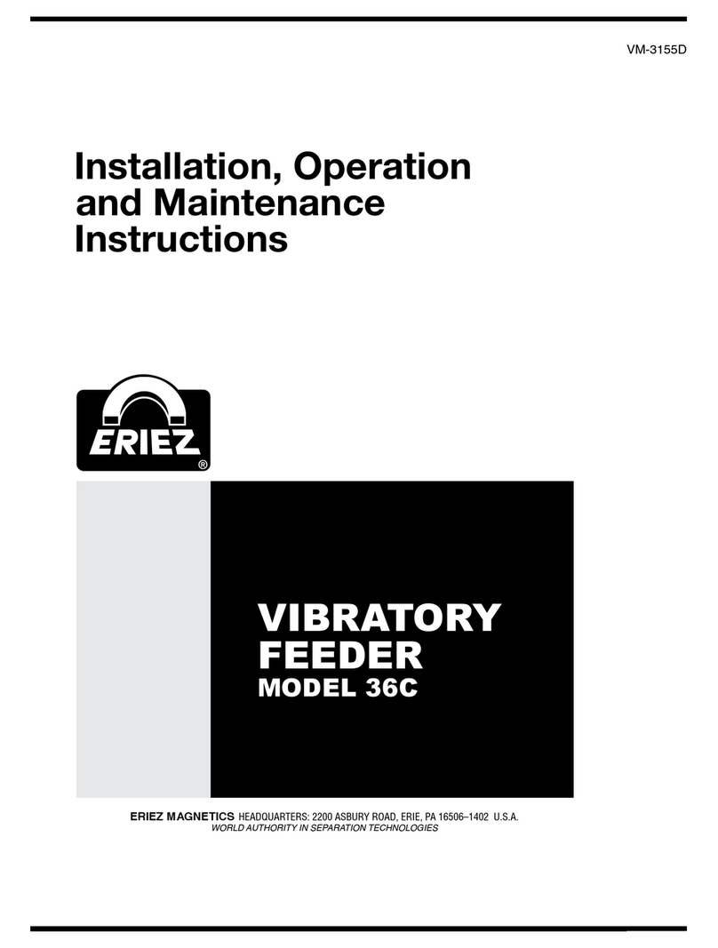 Eriez 36C Installation, operation and maintenance instructions