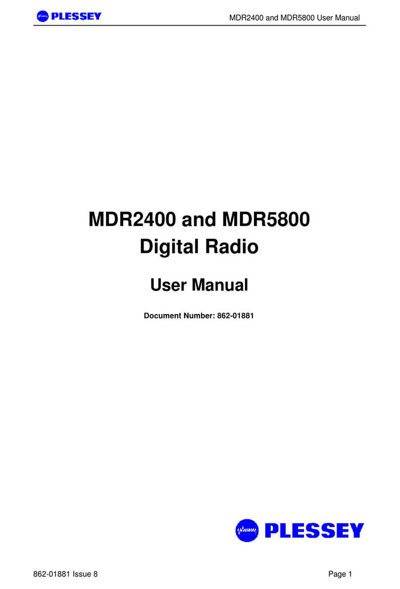 Plessey MDR5800 user manual
