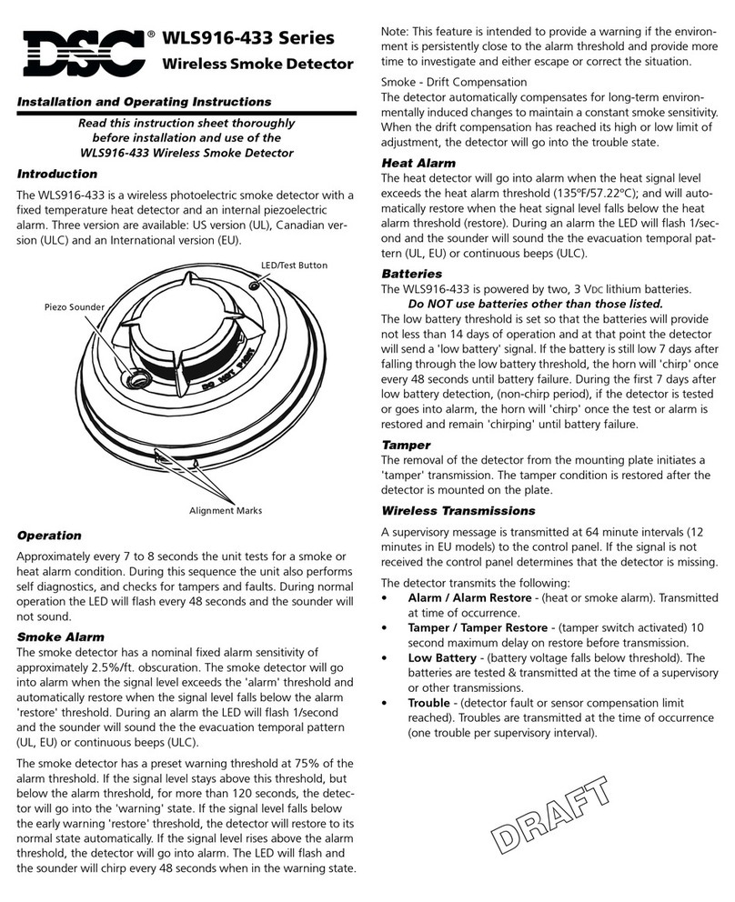 DSC WLS916-433 Series User manual