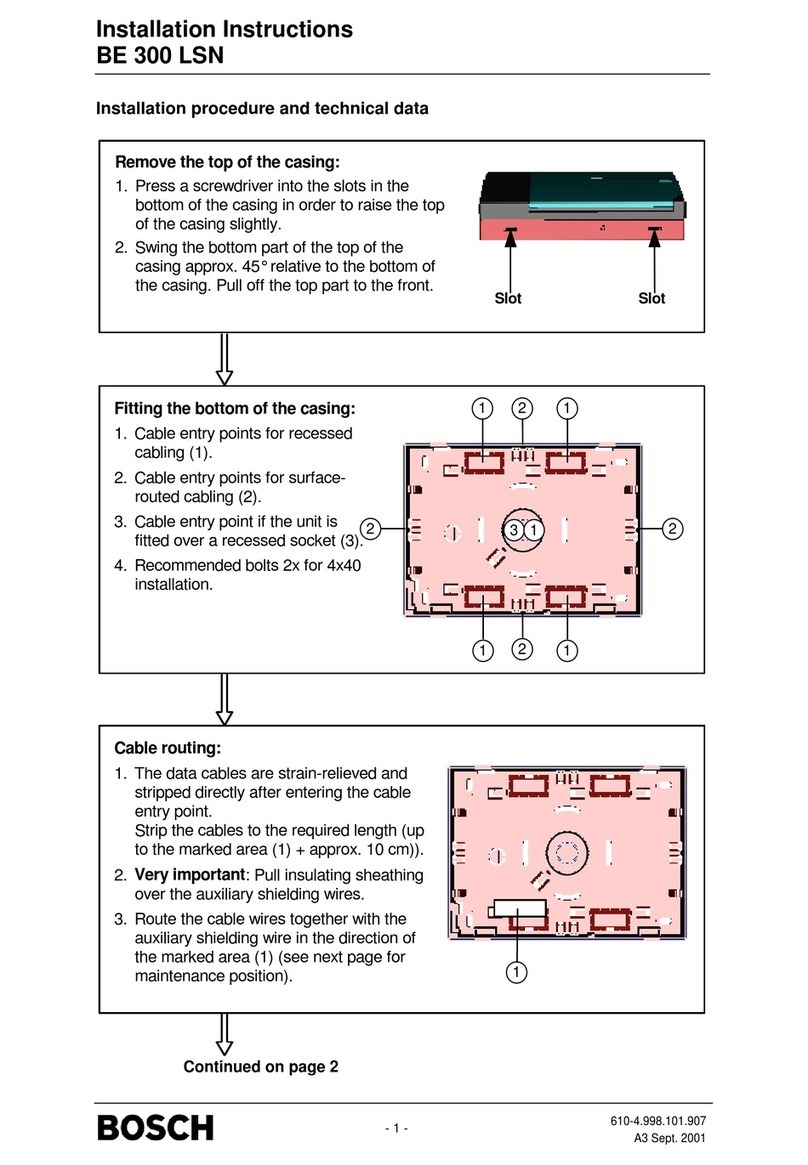 Bosch BE 300 LSN User manual