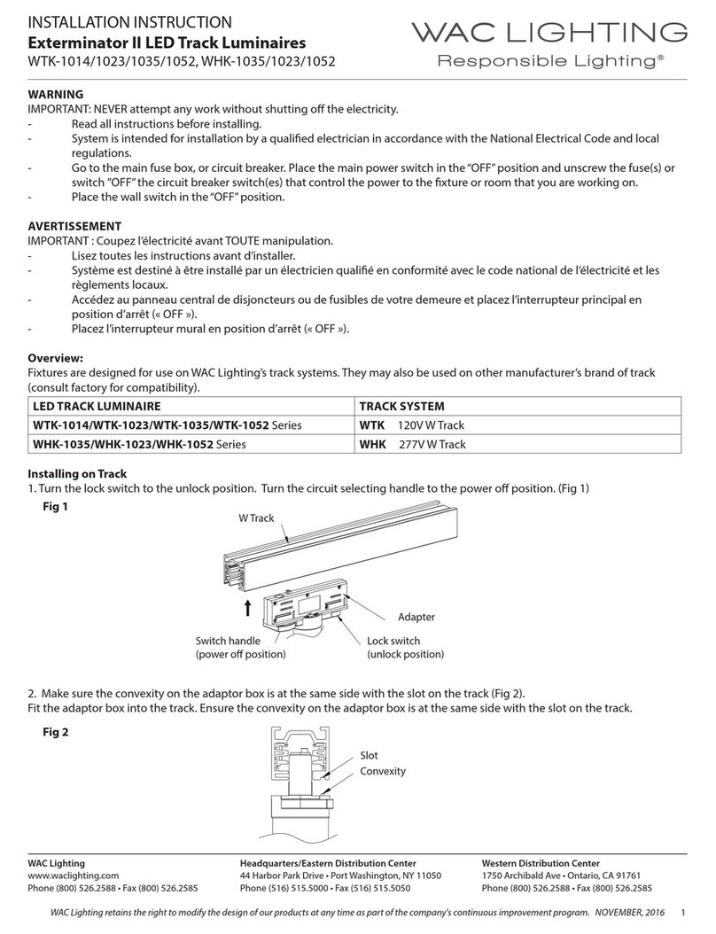 WAC Lighting WTK-1014 User manual