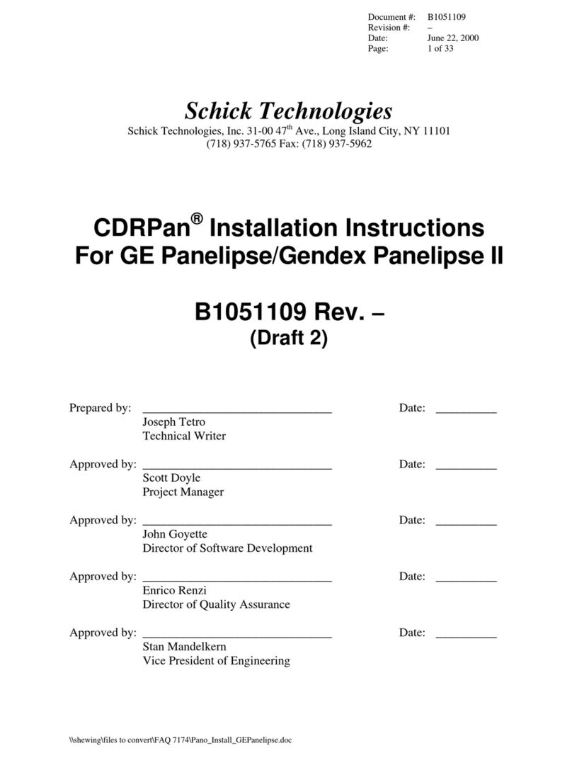 Schick CDRPan User manual Schick CDRPan User manual