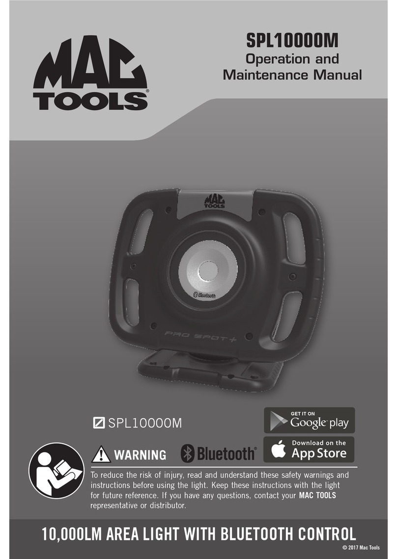 MAC TOOLS SPL10000M Owner's operation and maintenance manual